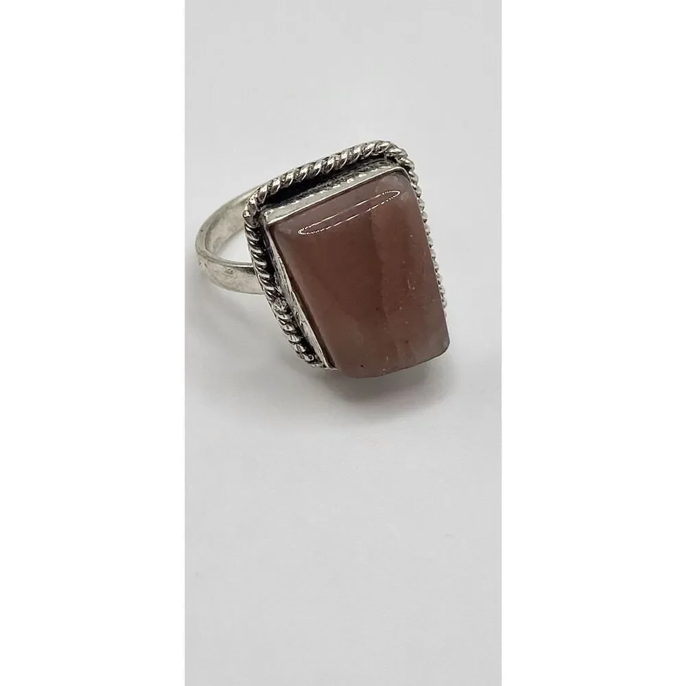 Bohemian Goldstone Cabochon sz 8.75 Ring